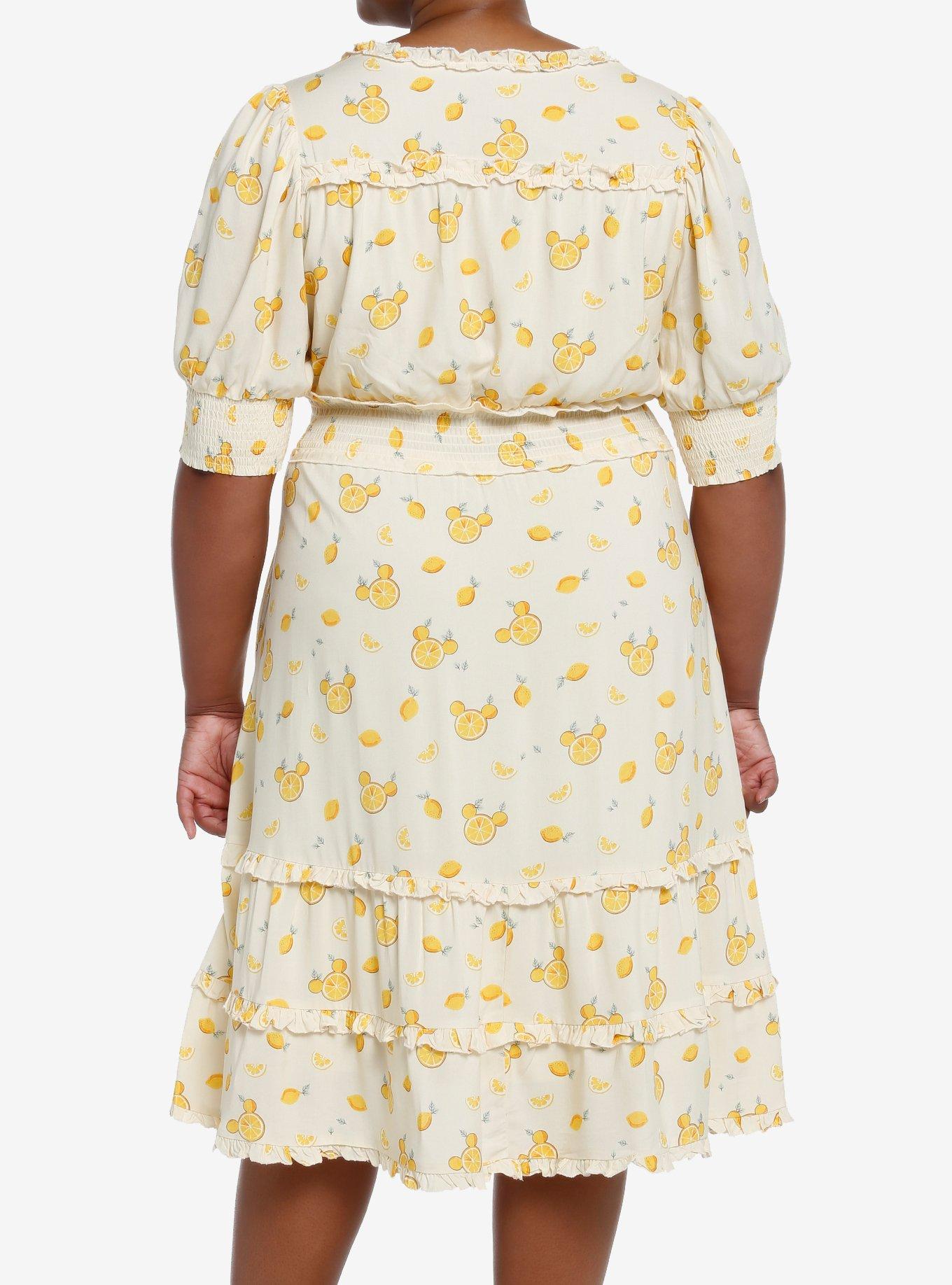 Her Universe Disney Mickey Mouse Lemon Midi Dress Plus Size Her Universe Exclusive, MULTI, alternate