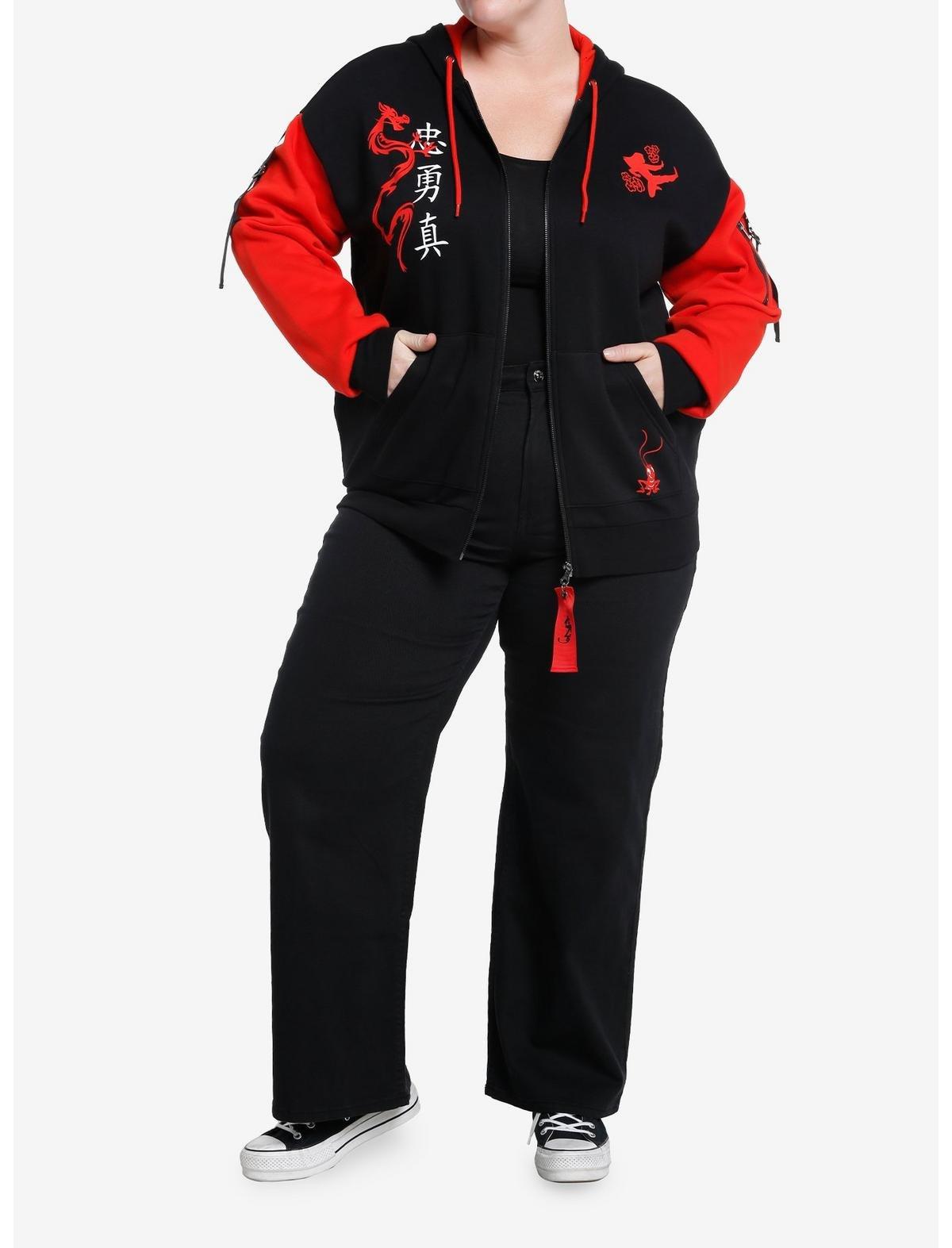 Disney Mulan Color-Block Hardware Hoodie Plus Size, MULTI, alternate