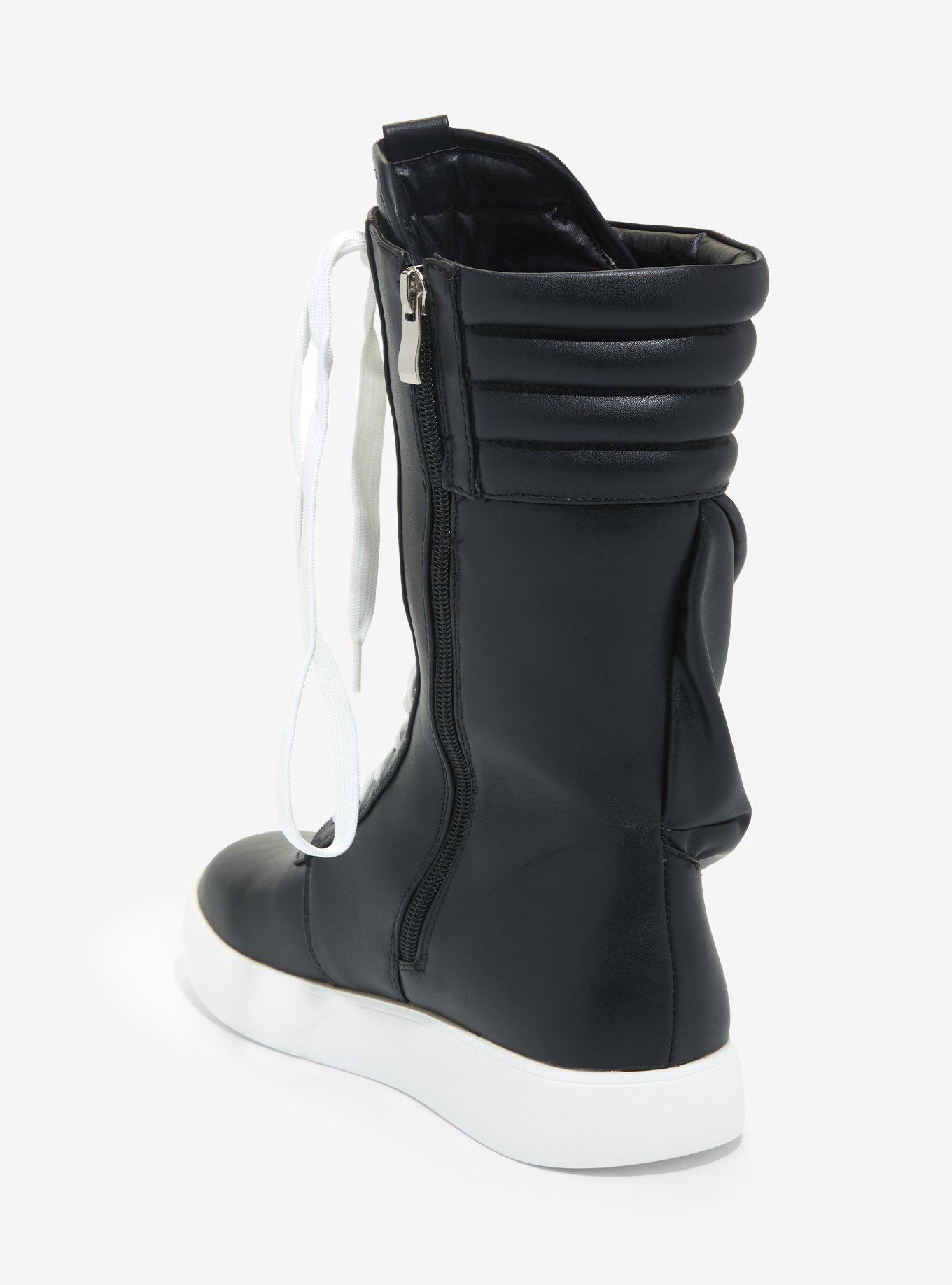 Azalea Wang Lace-Up Hi-Top Sneakers, BLACK, alternate