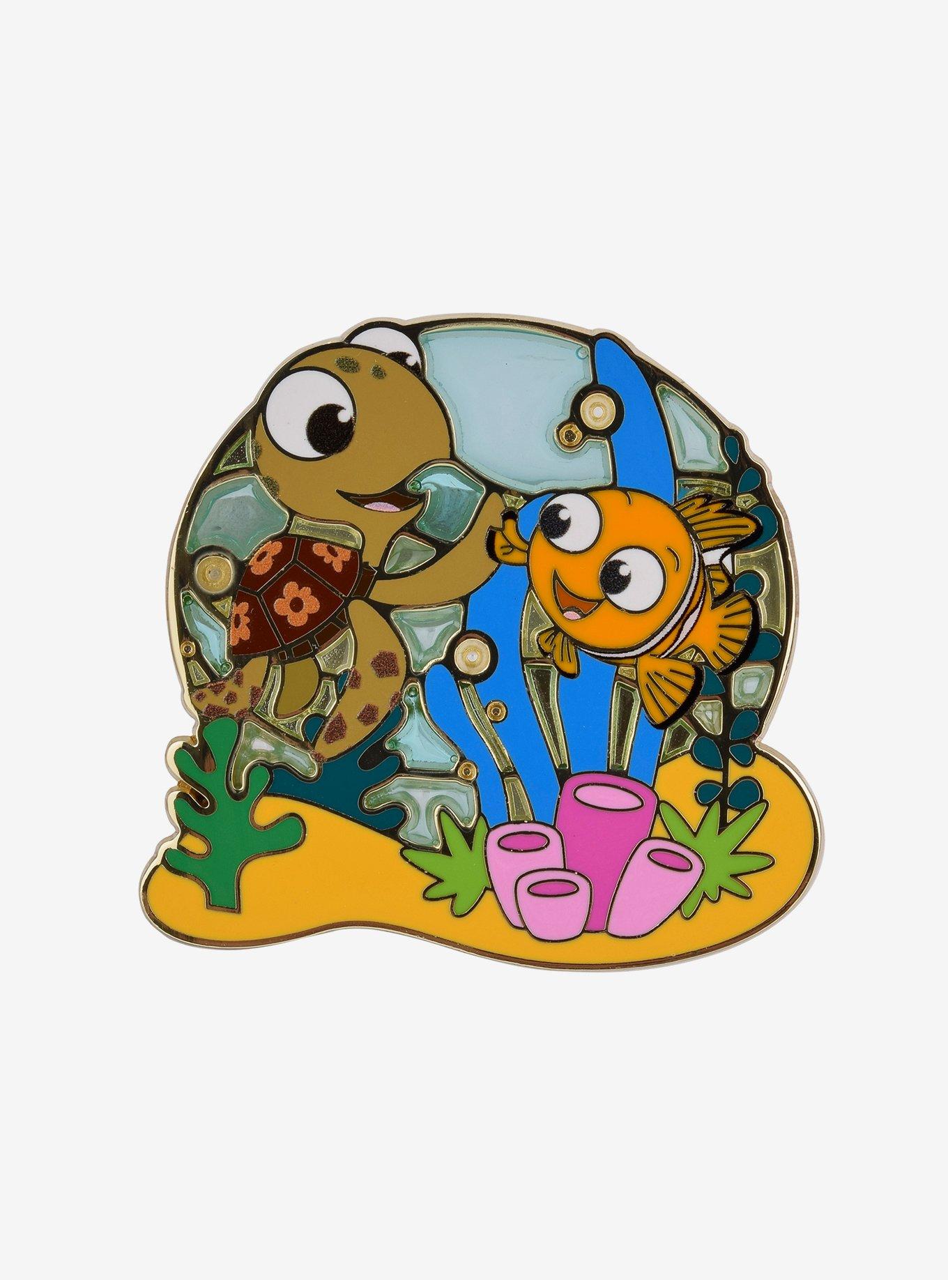 Disney Pixar Finding Nemo Squirt & Nemo Enamel Pin - BoxLunch Exclusive, , alternate
