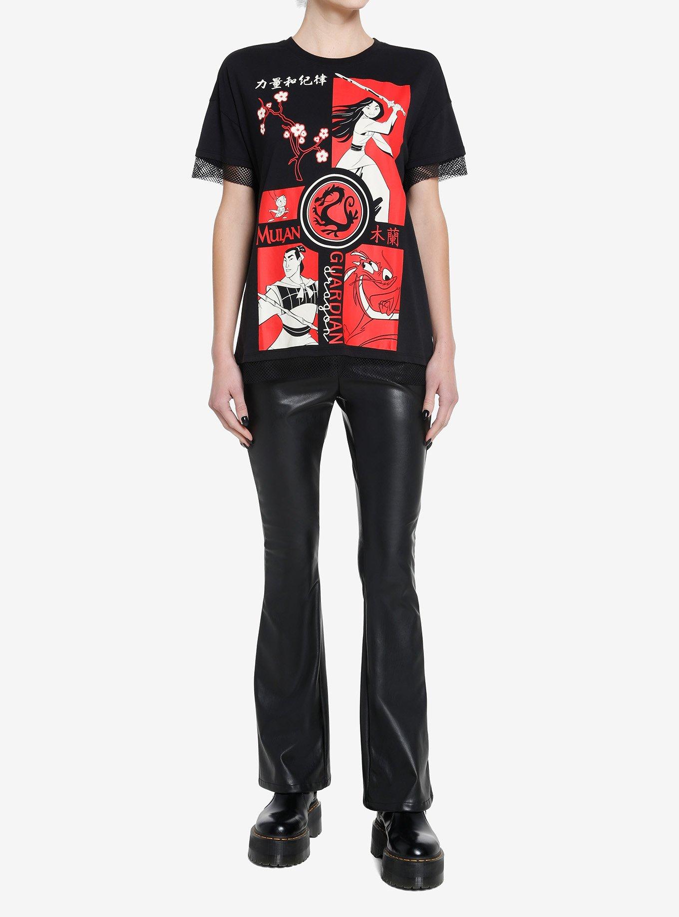 Disney Mulan Panel Mesh Girls Oversized T-Shirt, , hi-res