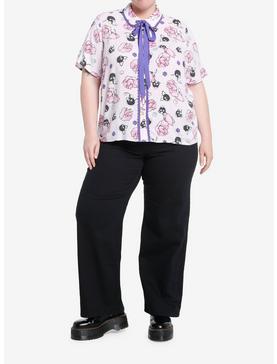 Her Universe Studio Ghibli Spirited Away Soot Sprites Floral Girls Woven Button-Up Plus Size, , hi-res