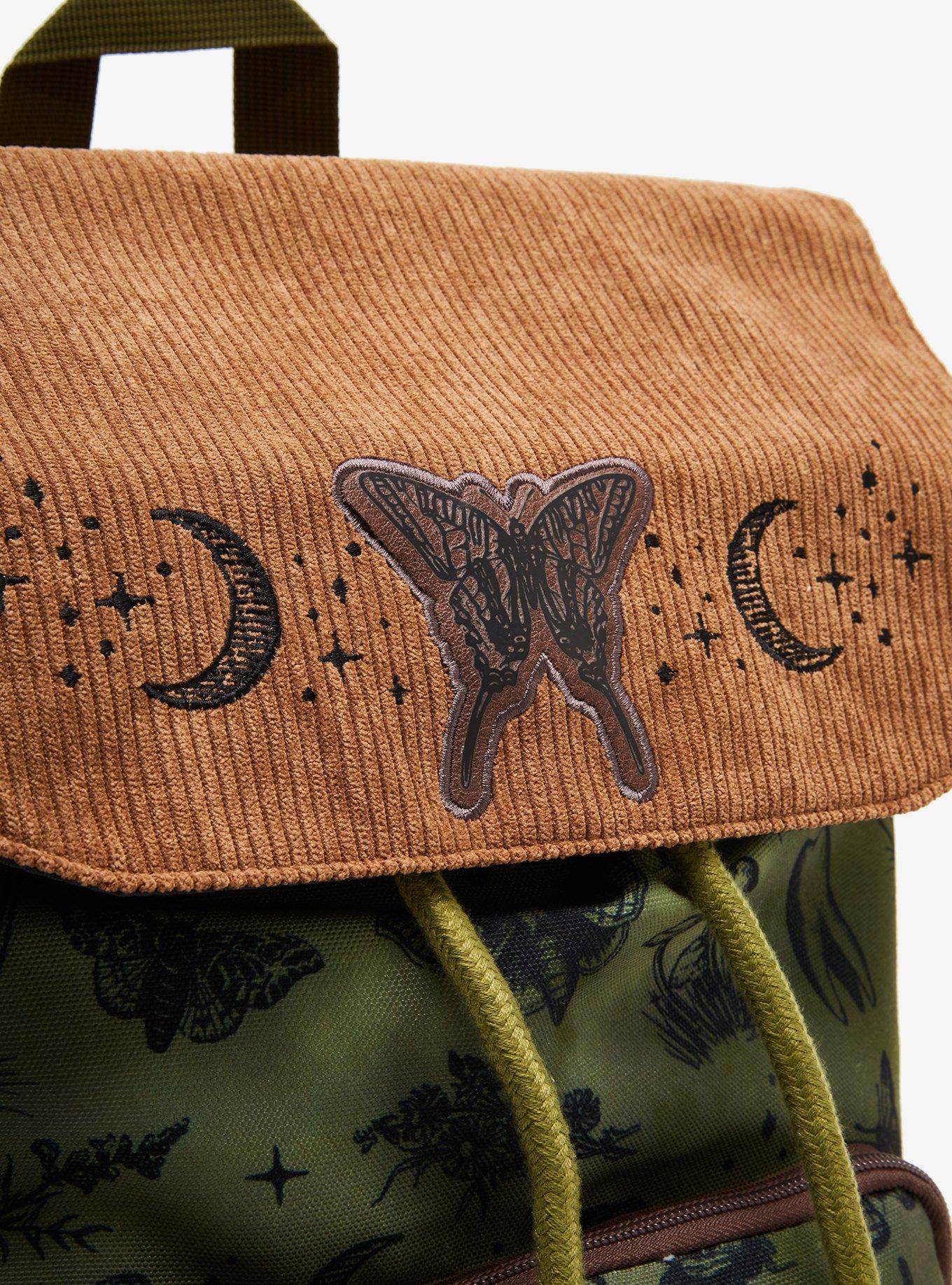 Fairy Grunge Corduroy Slouch Backpack, , alternate