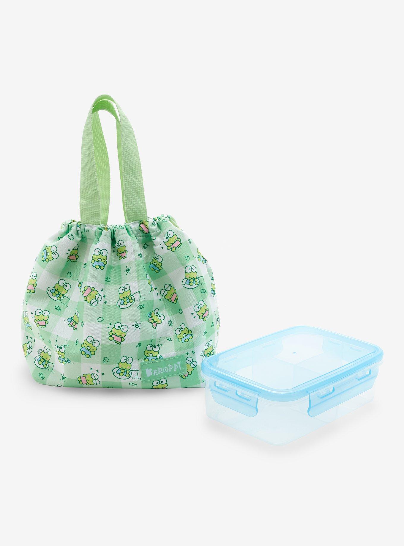 Keroppi Gingham Bento Box & Bag Set, , alternate