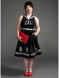 Her Universe Disney Steamboat Willie Sailor Dress Plus Size Her Universe Exclusive, BLACK  WHITE, alternate