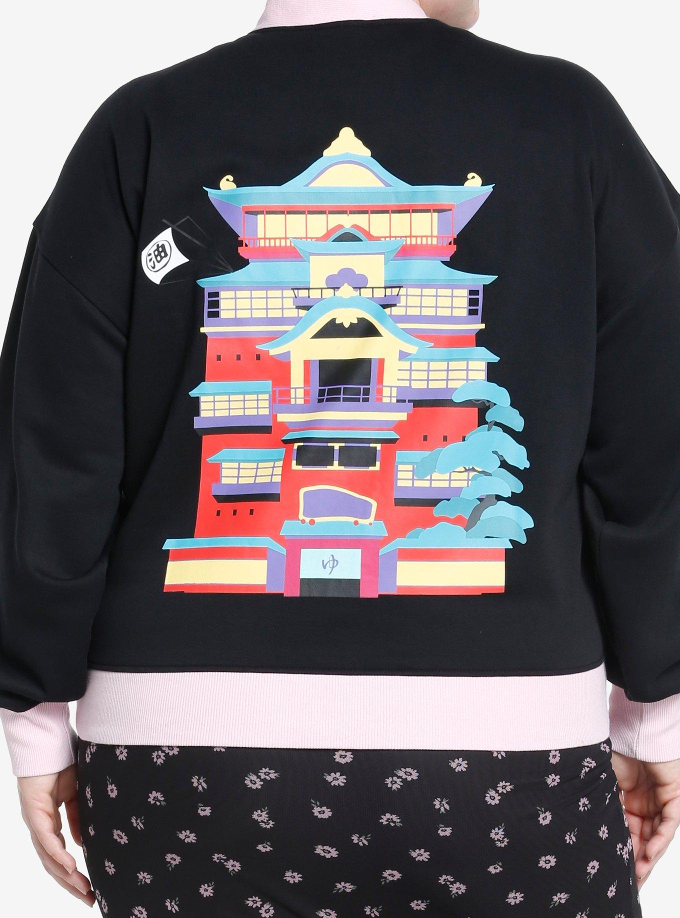 Her Universe Studio Ghibli Spirited Away No-Face Bathhouse Cardigan Plus Size, BLACK  PINK, alternate