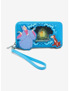 Loungefly Disney Cinderella Fairy Godmother Lenticular Portrait Zipper Wallet, , hi-res