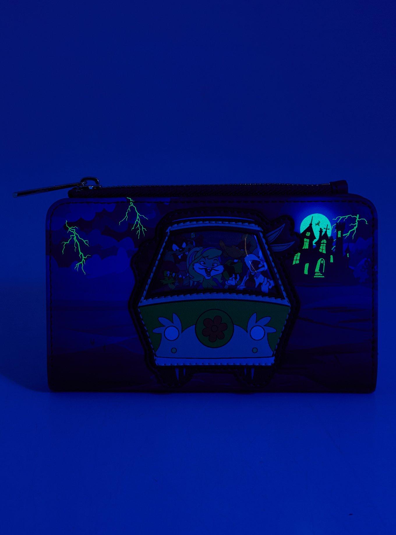 Loungefly Warner Brothers 100th Anniversary Scooby-Doo! & Looney Tunes Mystery Machine Glow-In-The-Dark Wallet, , alternate