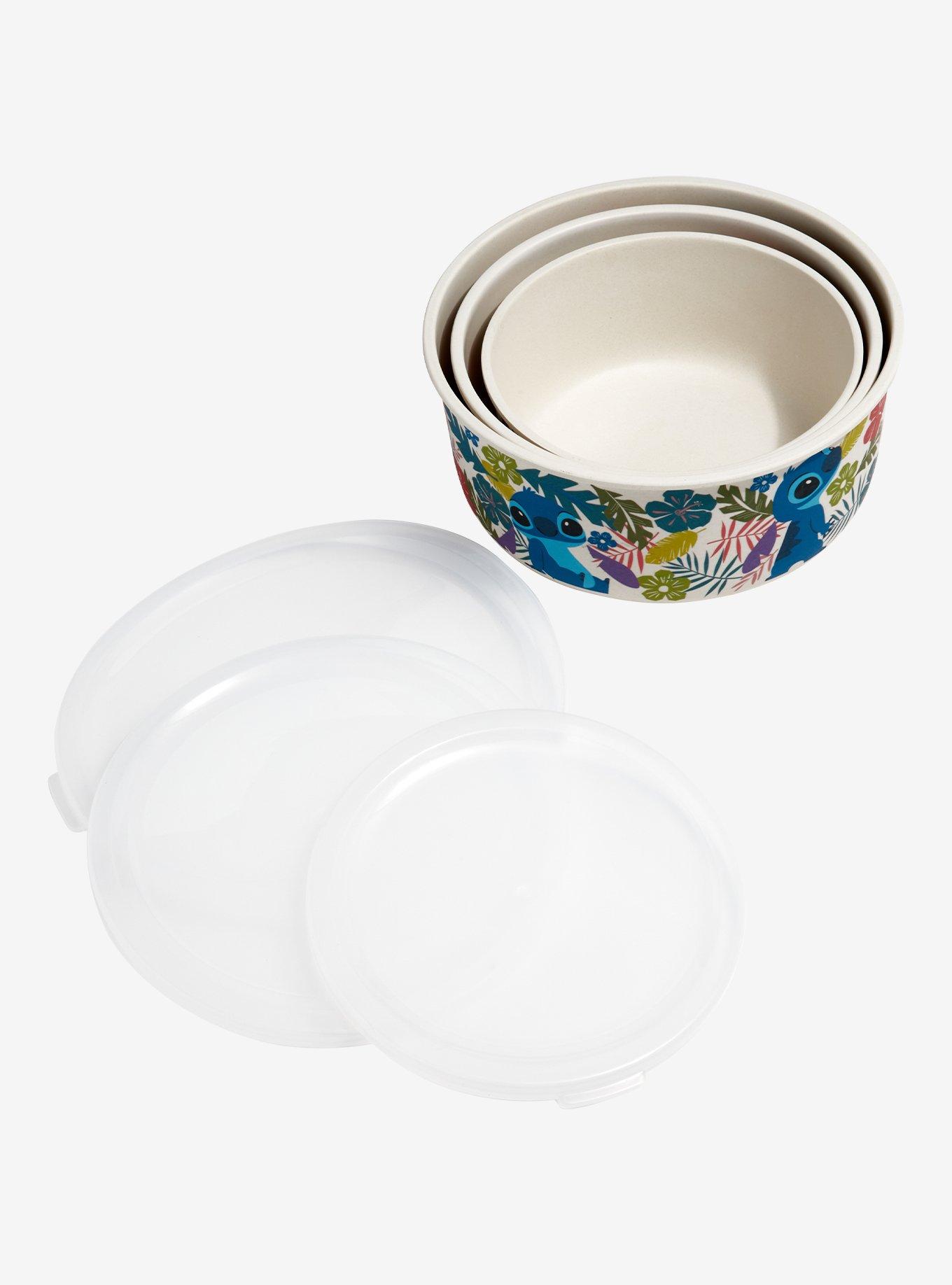 Disney Lilo & Stitch Tropical Allover Print Stackable Bowl with Lids Set, , alternate