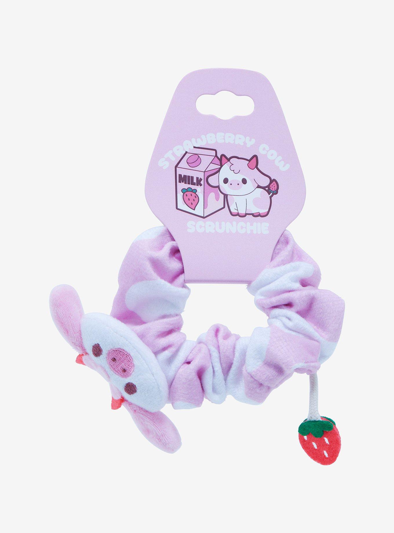 Strawberry Cow Figural Scrunchy, , alternate