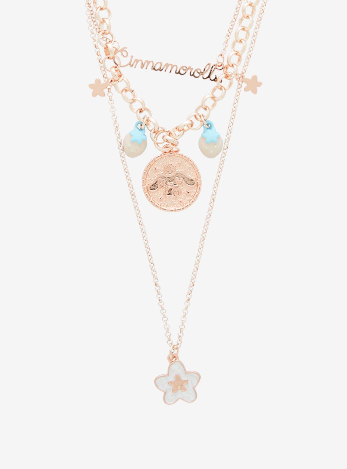 Sanrio Cinnamoroll Rose Gold Necklace Set - BoxLunch Exclusive, , alternate