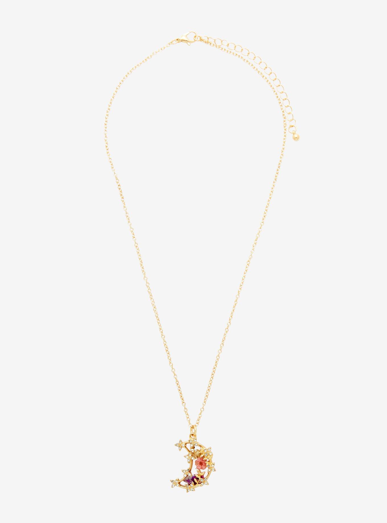 Celestial Pressed Sakura Blossoms Necklace - BoxLunch Exclusive, , alternate