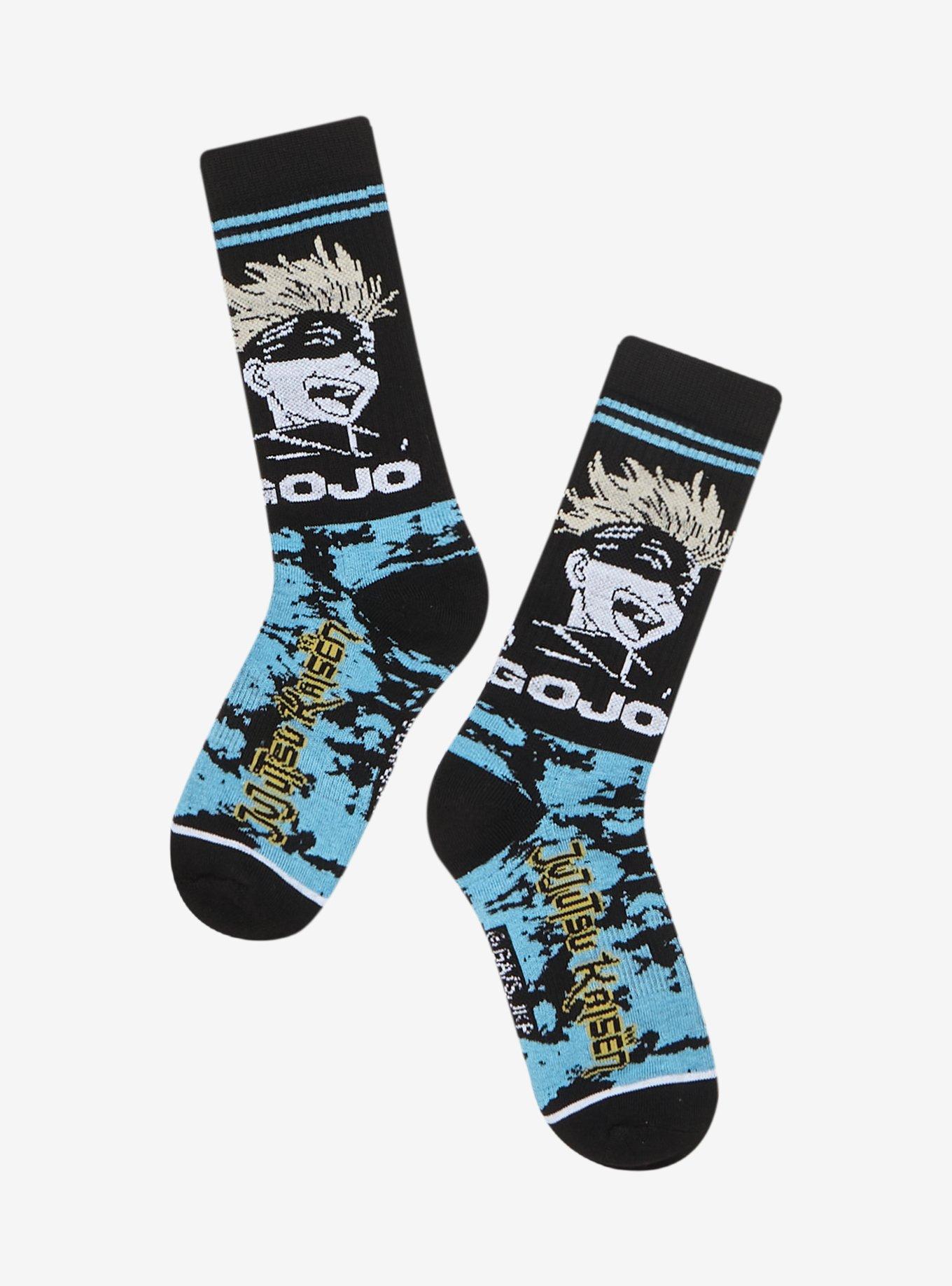 Jujutsu Kaisen Gojo Blue Crew Socks, , alternate