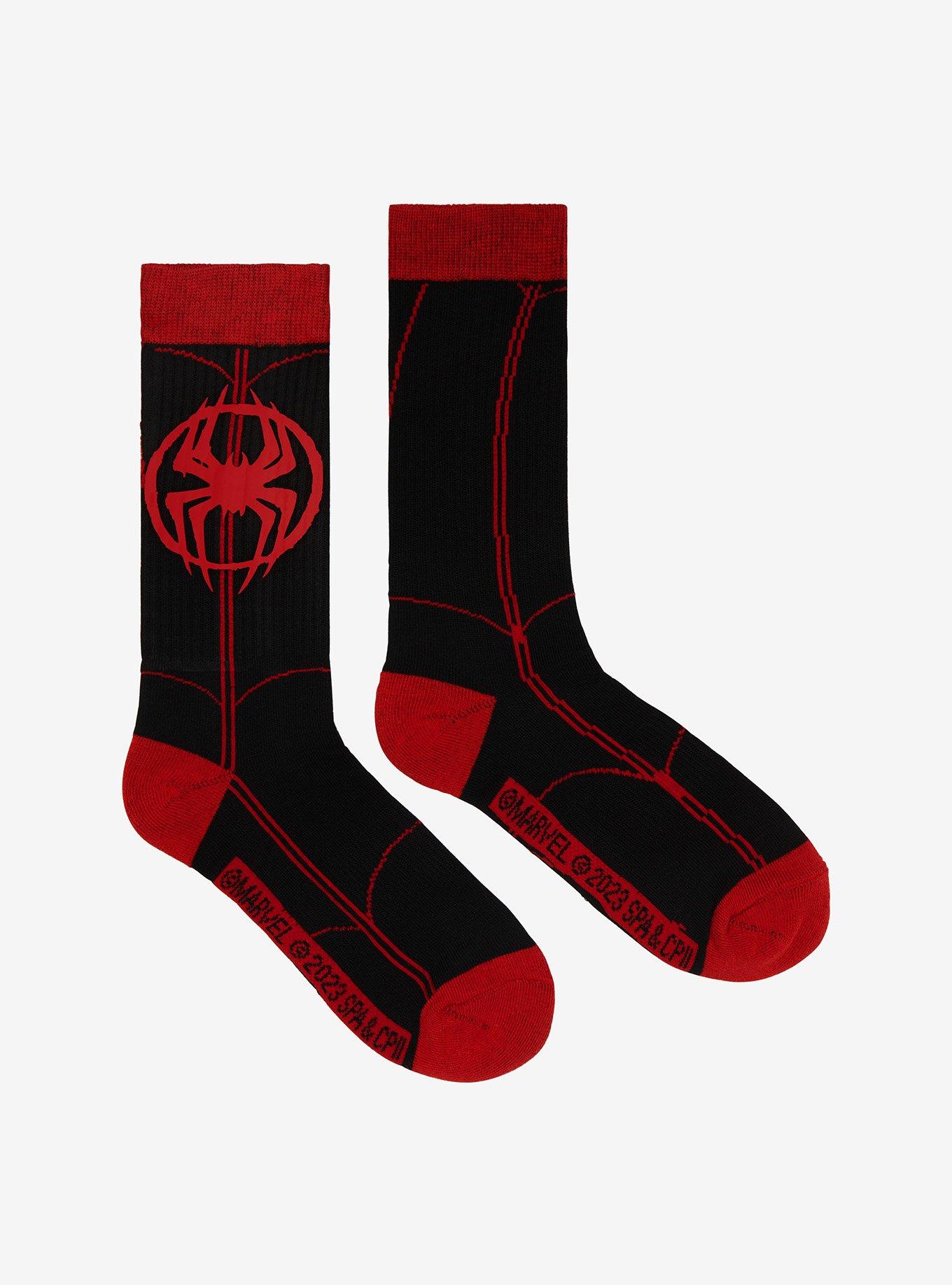 Marvel Spider-Man: Across The Spider-Verse Miles Morales Crew Socks, , alternate