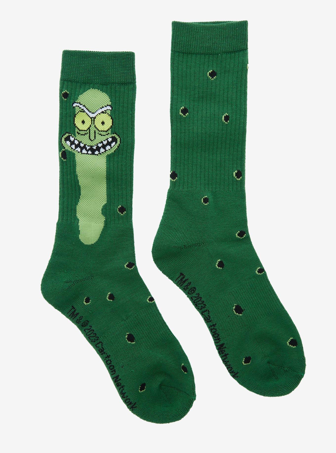 Rick And Morty Pickle Rick Crew Socks, , alternate