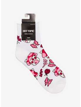 Pink Mushroom House Ankle Socks, , hi-res
