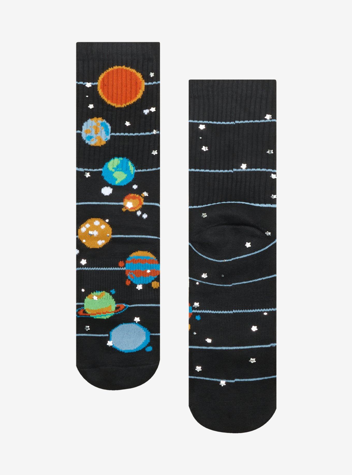 Solar System Planets Crew Socks, , alternate