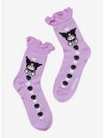 Kuromi Textured Ruffle Ankle Socks, , alternate