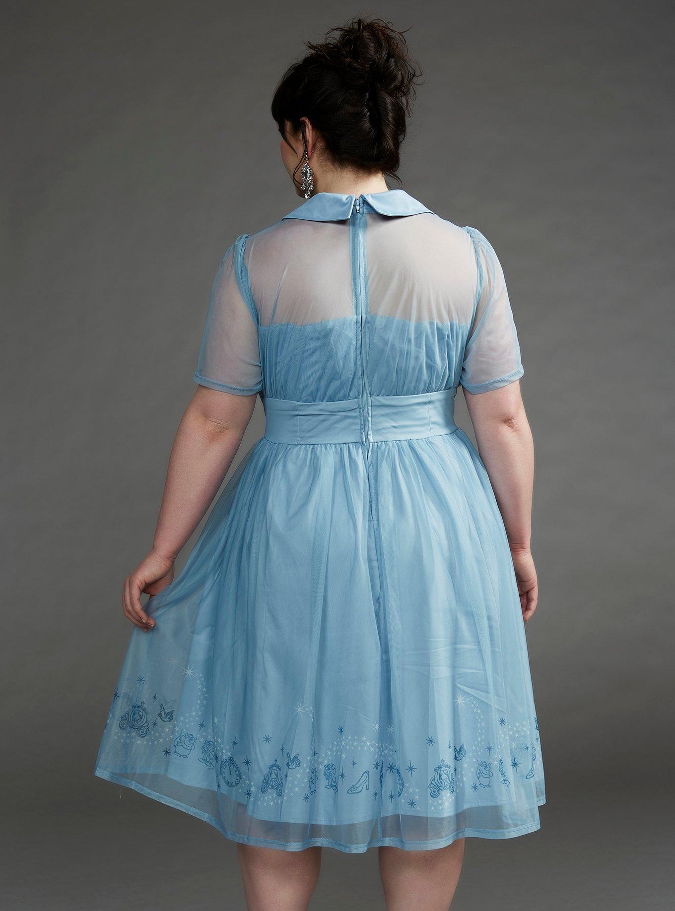 Her Universe Disney Cinderella Retro Dress Plus Size Her Universe Exclusive, LIGHT BLUE, alternate