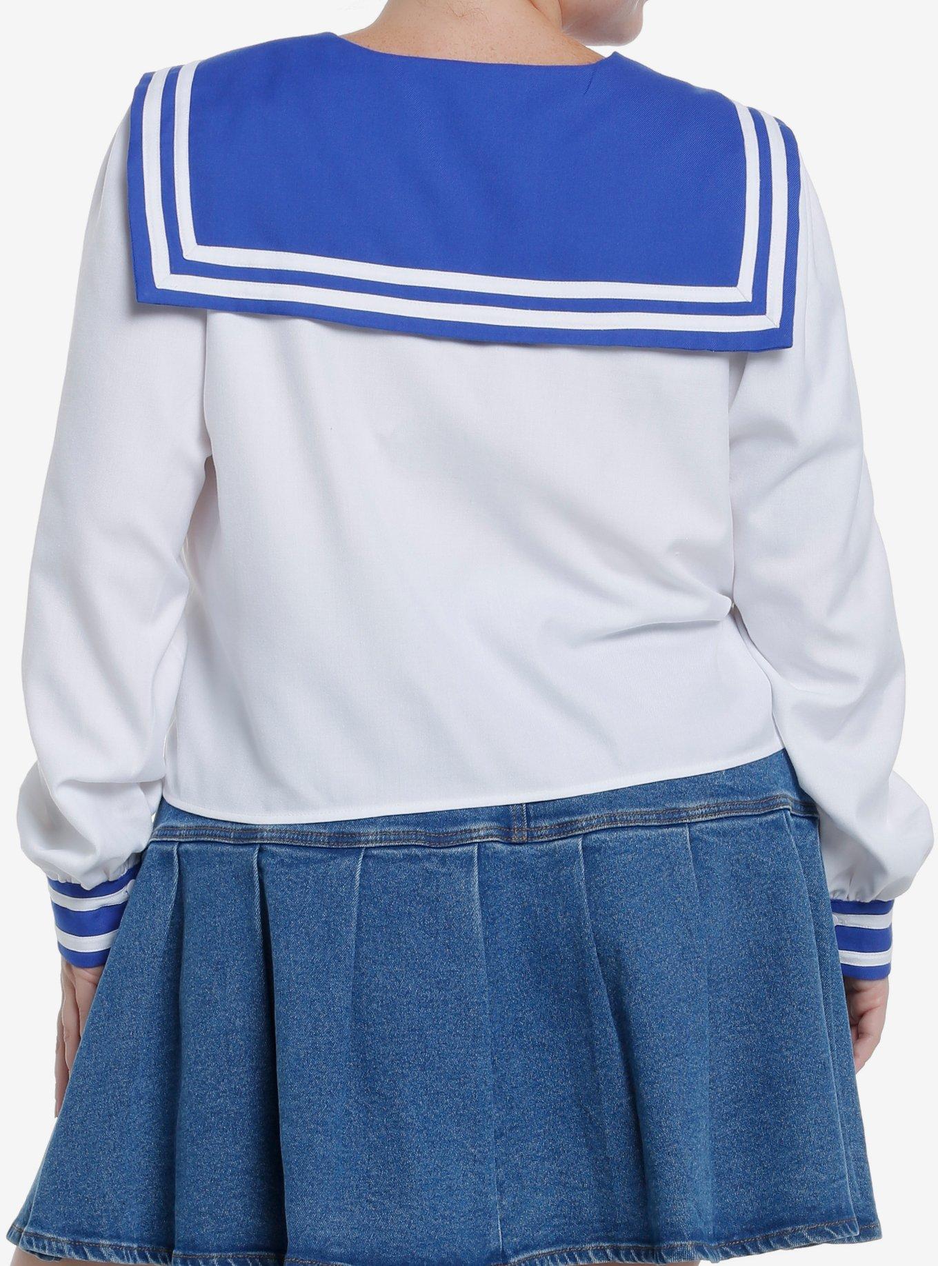 Pretty Guardian Sailor Moon Usagi School Uniform Long-Sleeve Top Plus Size, MULTI, alternate