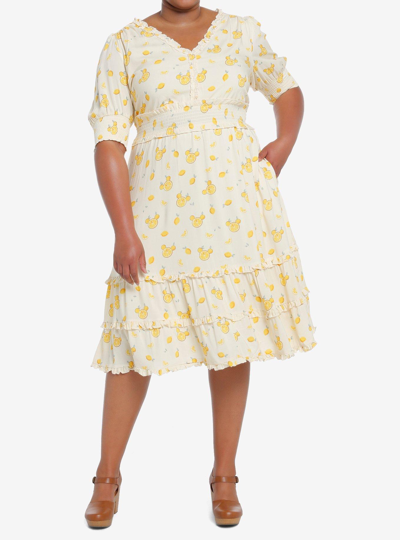Her Universe Disney Mickey Mouse Citrus Allover Print Plus Size Dress, , hi-res
