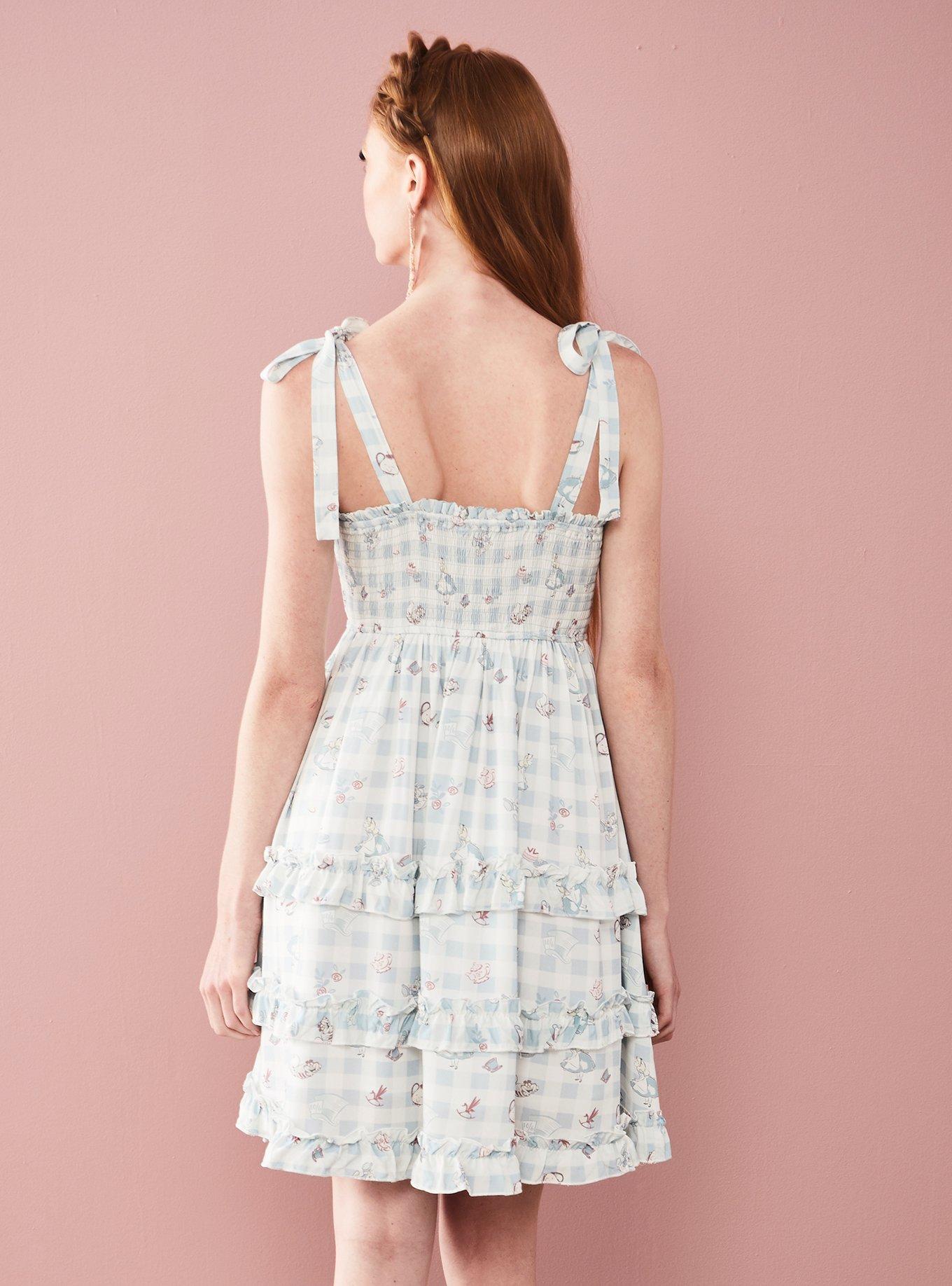 Her Universe Disney Alice in Wonderland Gingham Icons Allover Print Tank Dress, MULTI, alternate