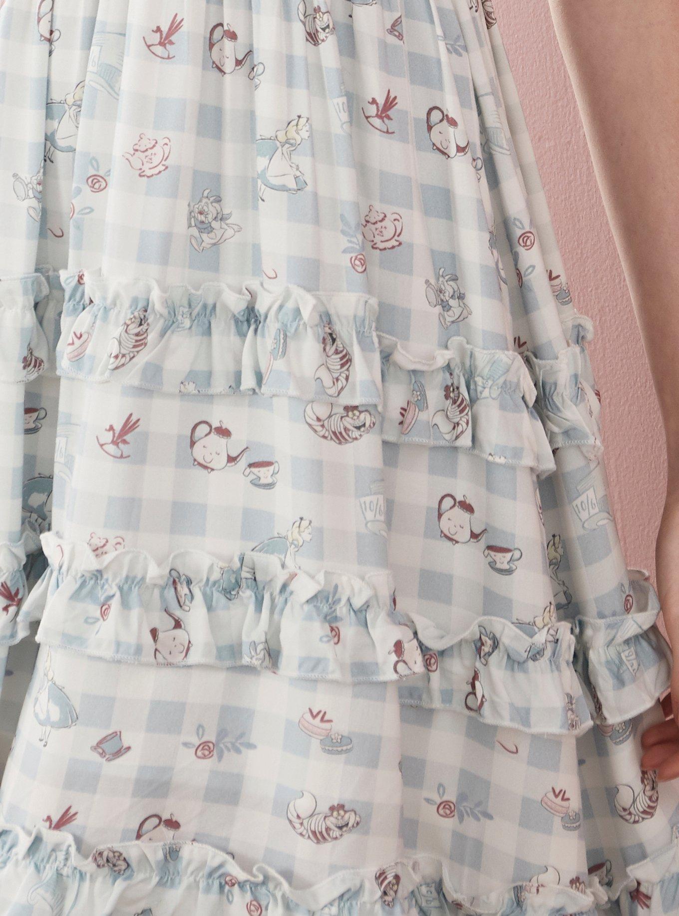 Her Universe Disney Alice Wonderland Gingham Icons Allover Print Tank Dress