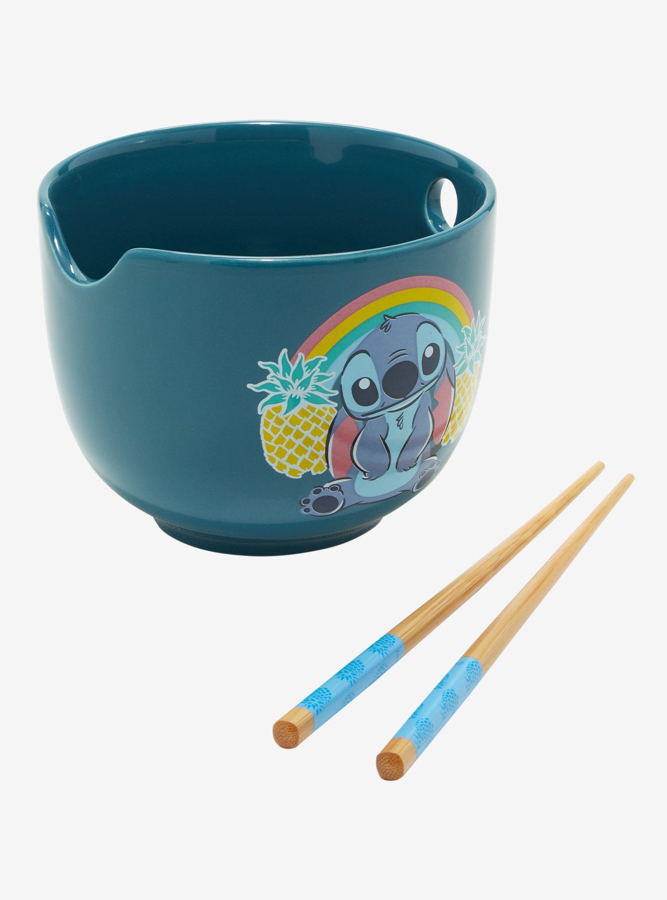 Disney Lilo & Stitch Rainbow Ramen Bowl With Chopsticks, , alternate