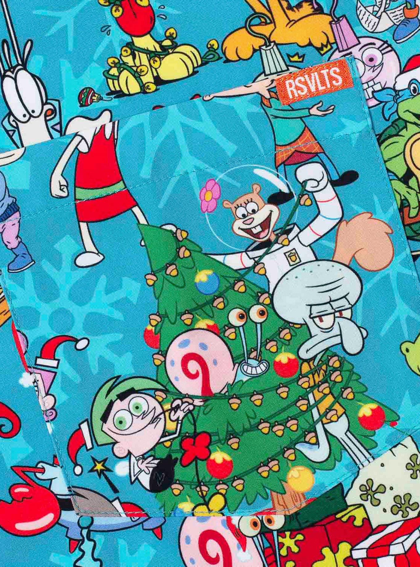 RSVLTS Nick Holiday Mashup "Jolly Mashup" KUNUFLEX Short Sleeve Shirt, BLUE, alternate