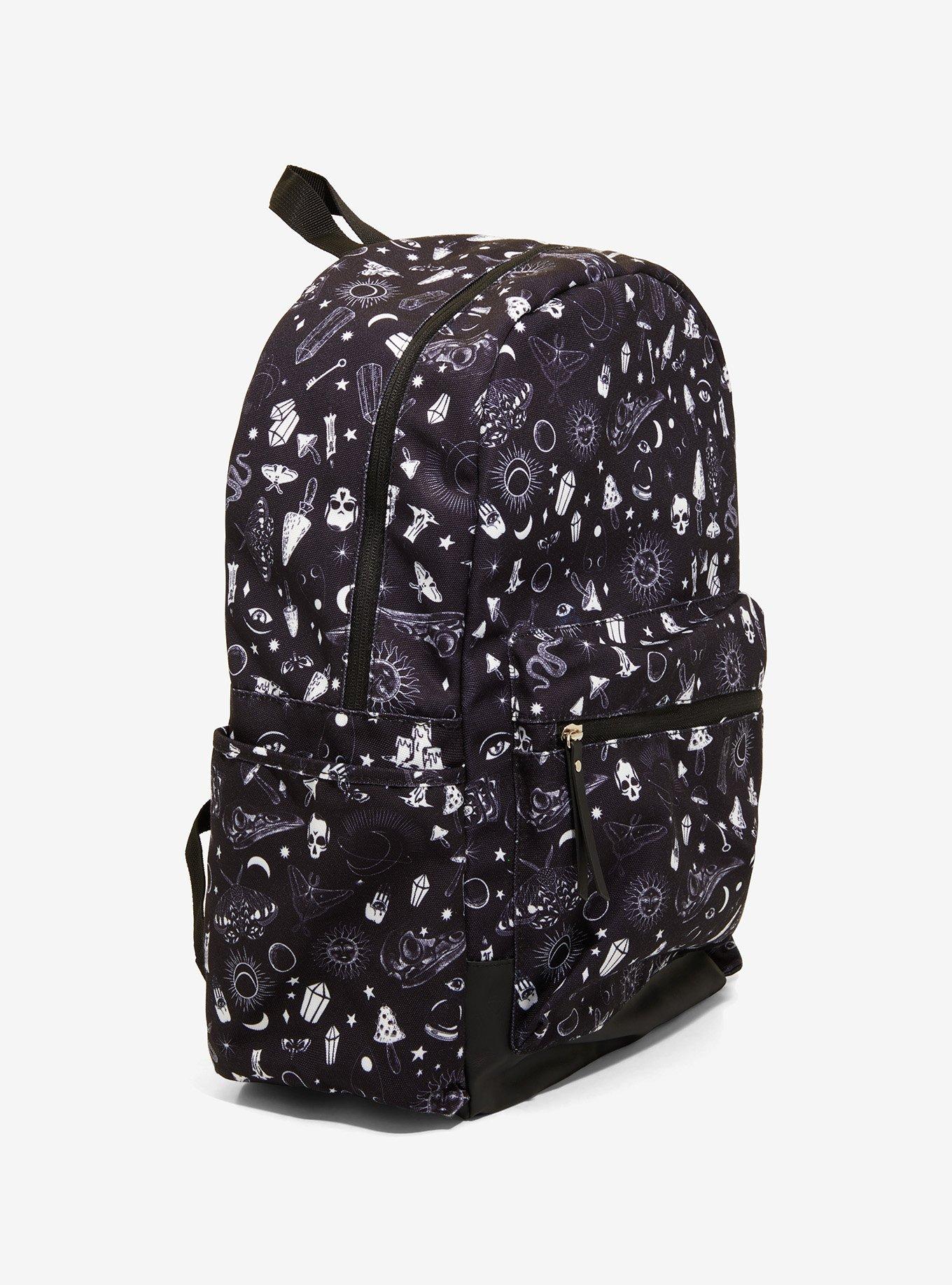 Mushrooms Moons & Crystals Backpack, , alternate