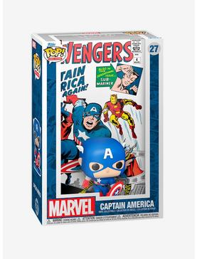Plus Size Funko Marvel The Avengers Captain America Pop! Comic Covers Vinyl Collectible, , hi-res
