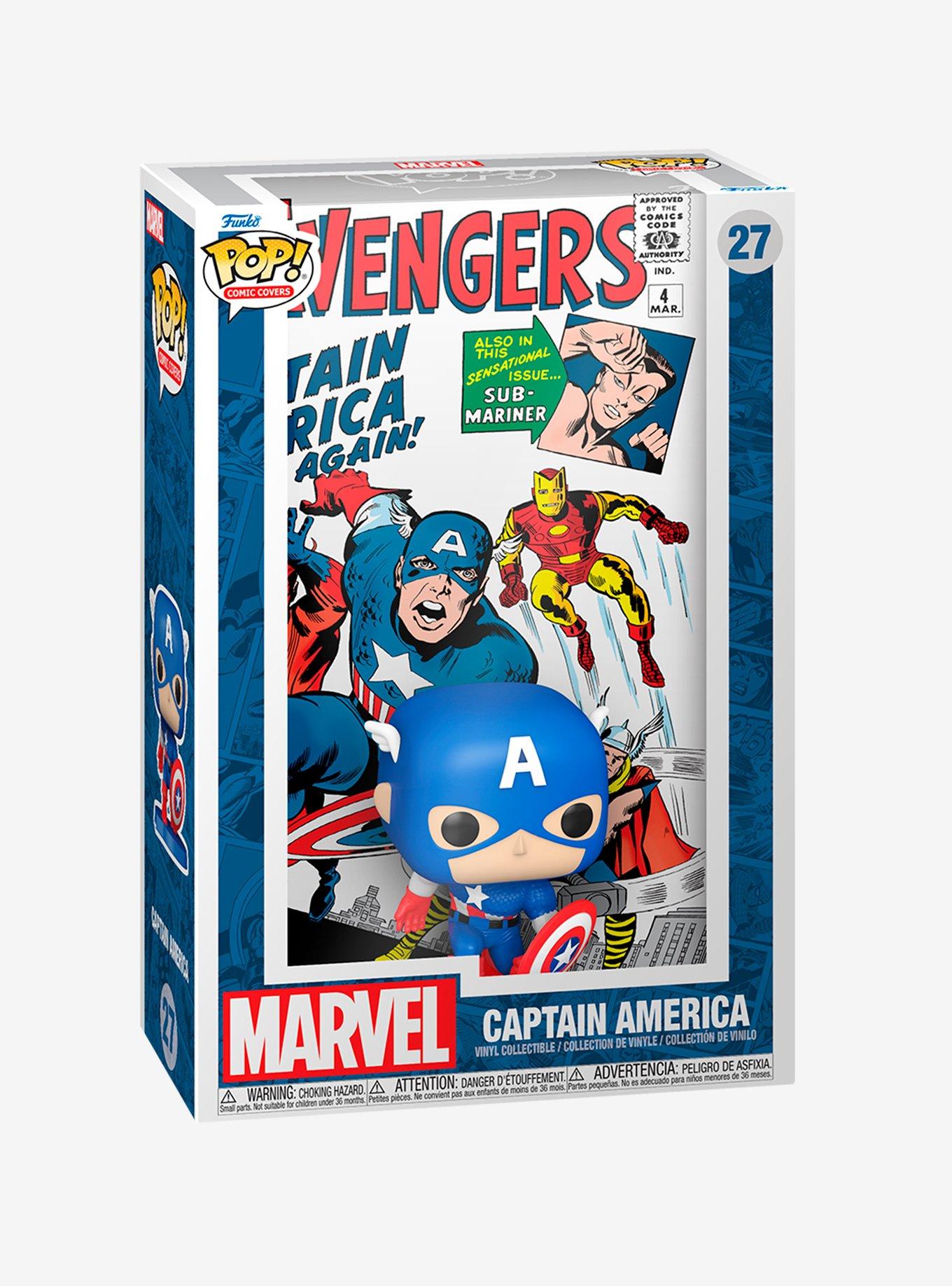 Funko Marvel The Avengers Captain America Pop! Comic Covers Vinyl Collectible, , alternate