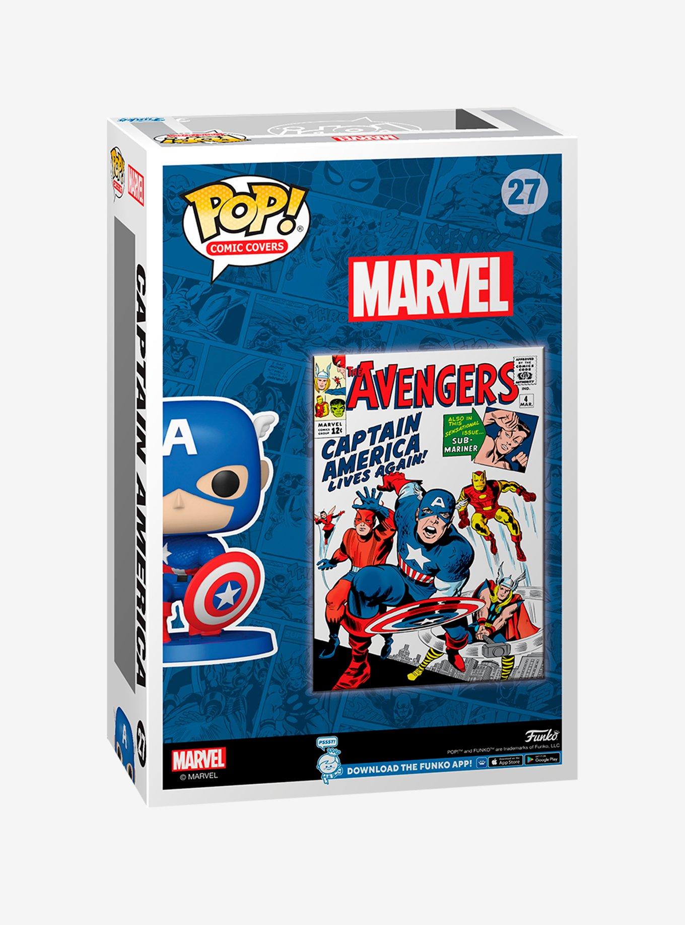 Funko Marvel The Avengers Captain America Pop! Comic Covers Vinyl Collectible, , alternate