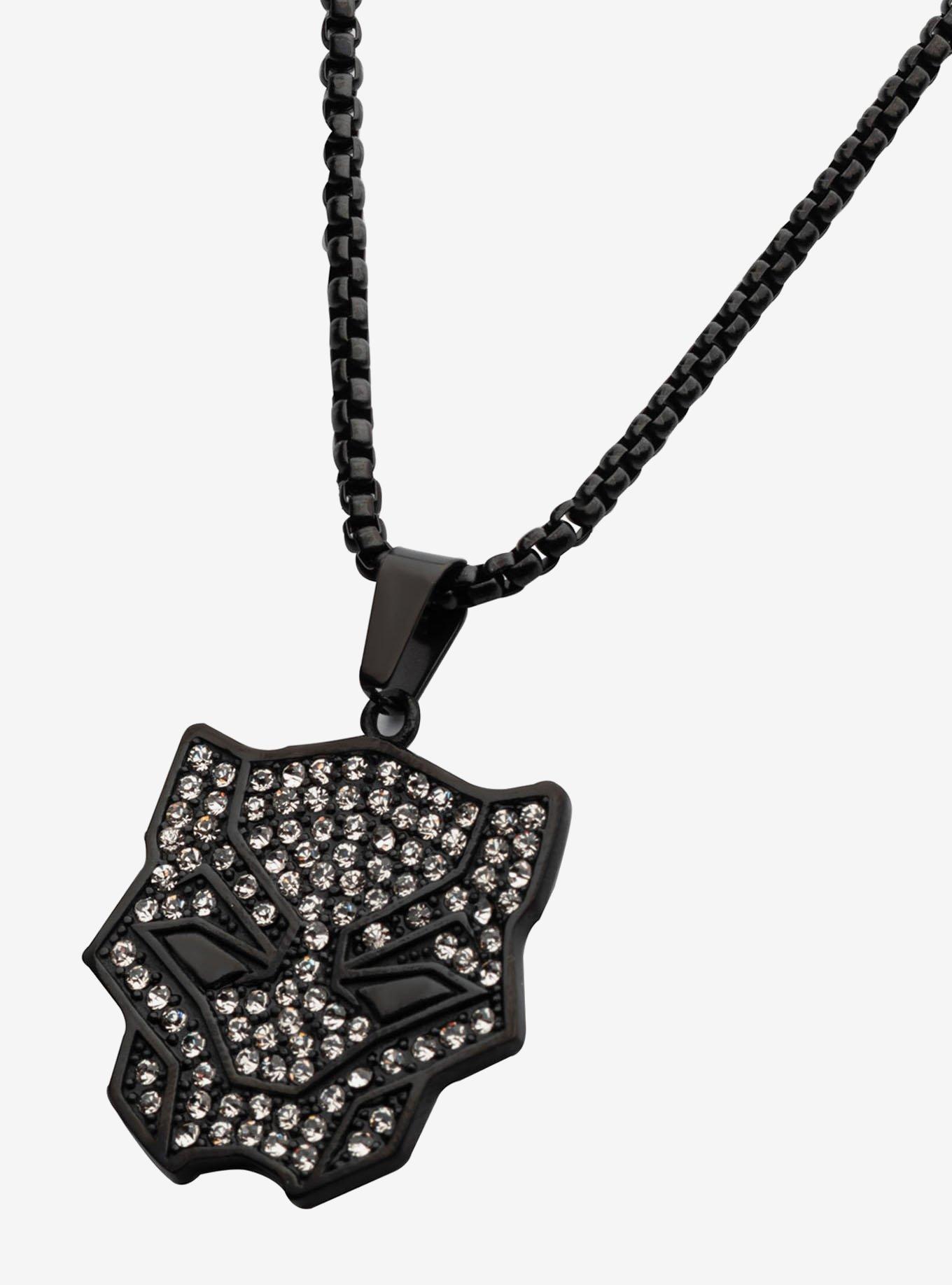 Marvel Black Panther: Wakanda Forever Black Panther Mask Pendant Necklace, , alternate