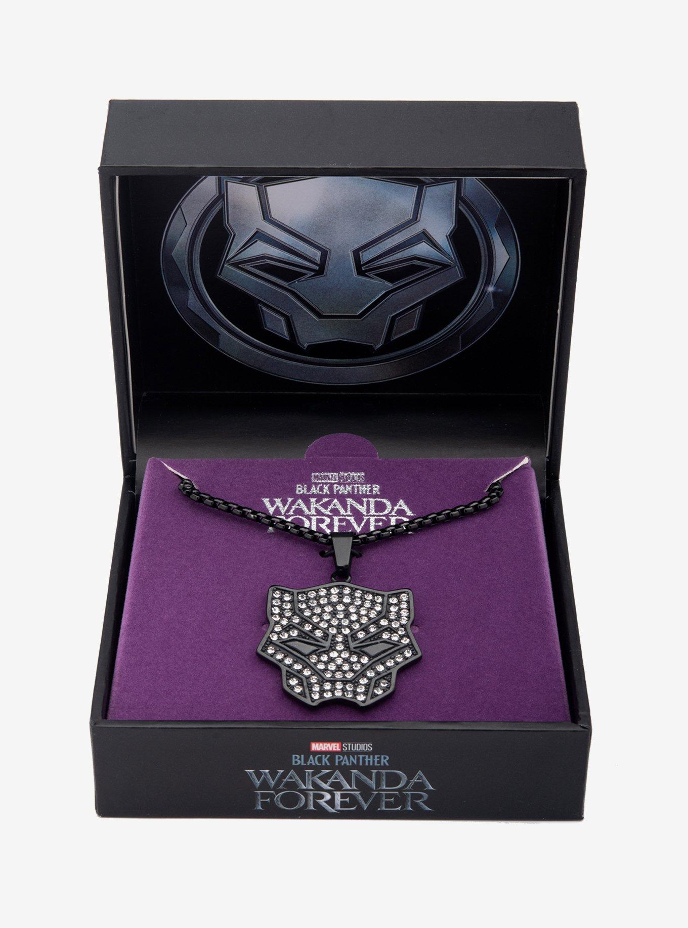 Marvel Black Panther: Wakanda Forever Black Panther Mask Pendant Necklace, , alternate