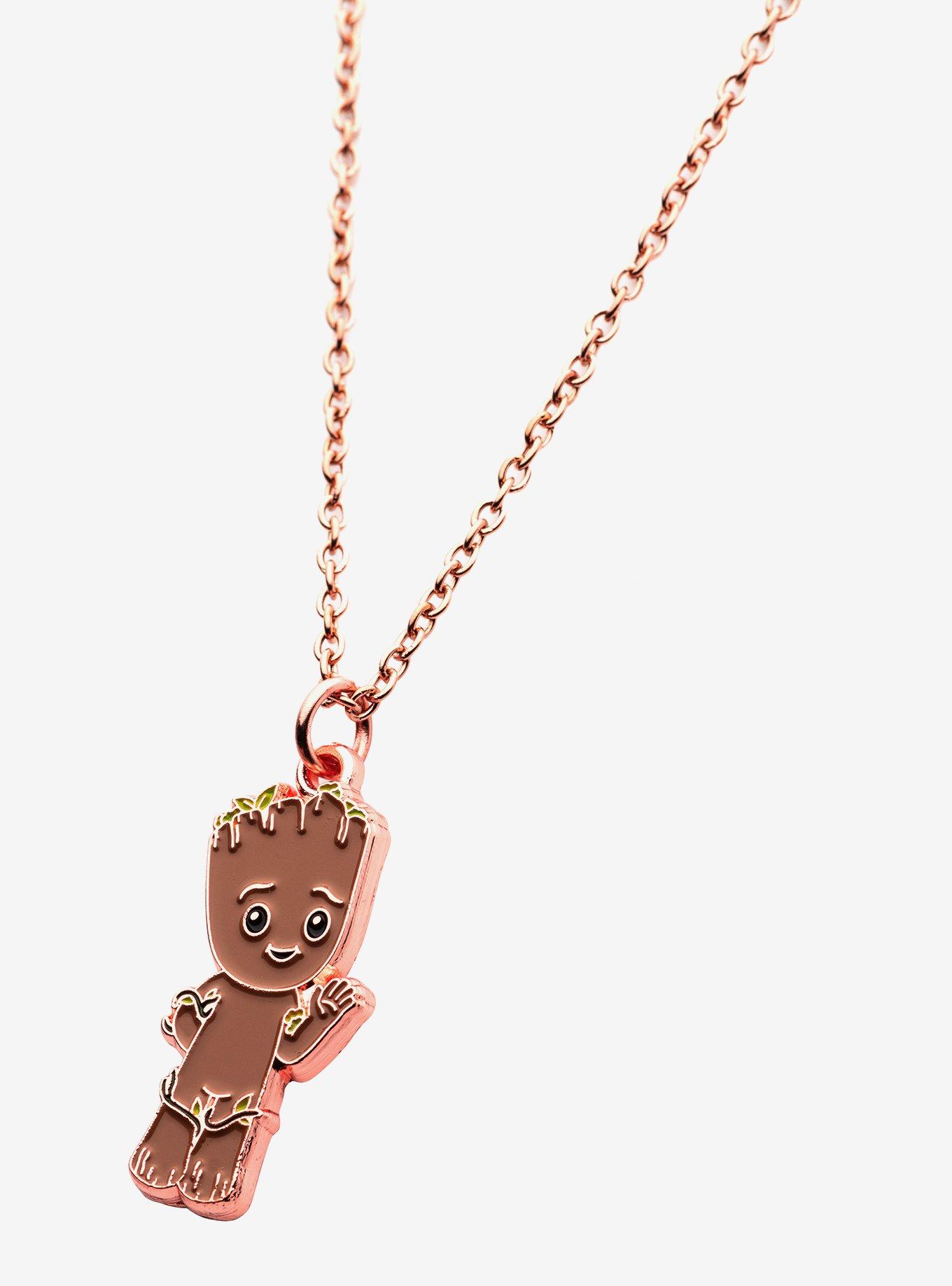 Marvel I Am Groot Waving Groot Pendant Necklace, , alternate