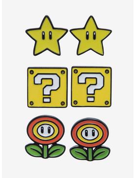 Nintendo Super Mario Bros. Power-Up Icons Earring Set - BoxLunch Exclusive, , hi-res