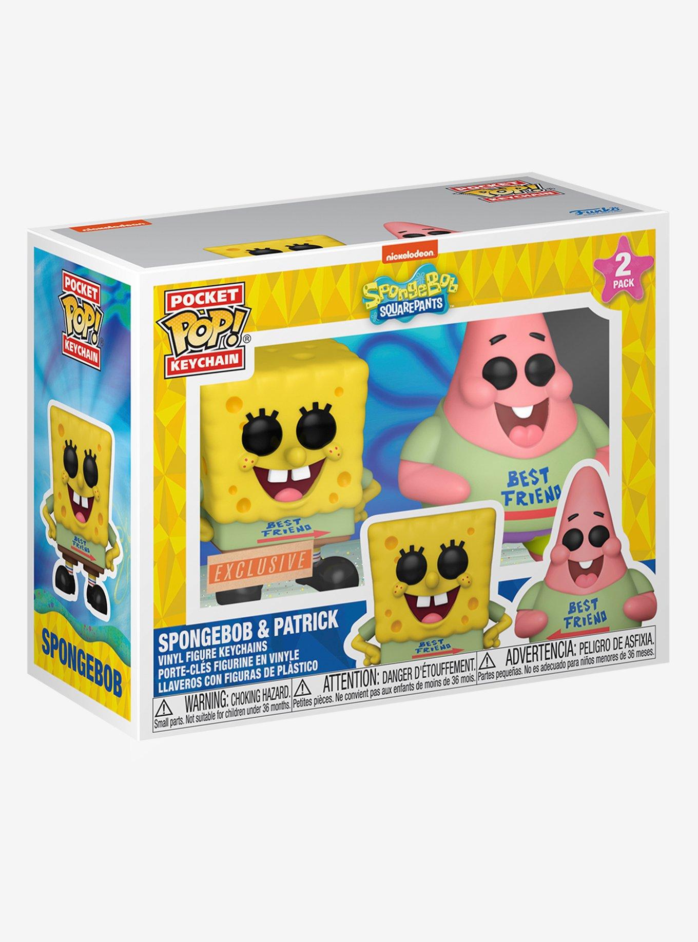 Funko Pocket Pop! SpongeBob SquarePants Patrick & SpongeBob Best Friends Vinyl Keychain Set - BoxLunch Exclusive, , hi-res