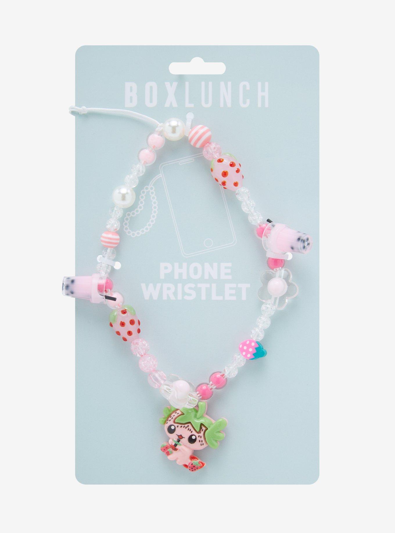 Strawberry Axolotl Beaded Phone Wristlet - BoxLunch Exclusive, , alternate