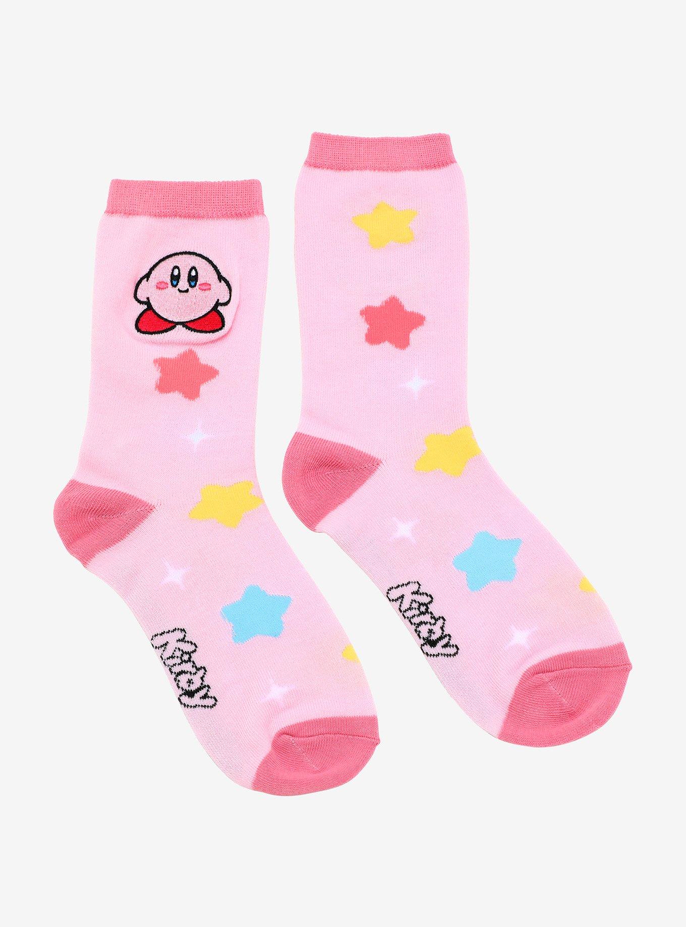 Kirby Stars Crew Socks, , alternate