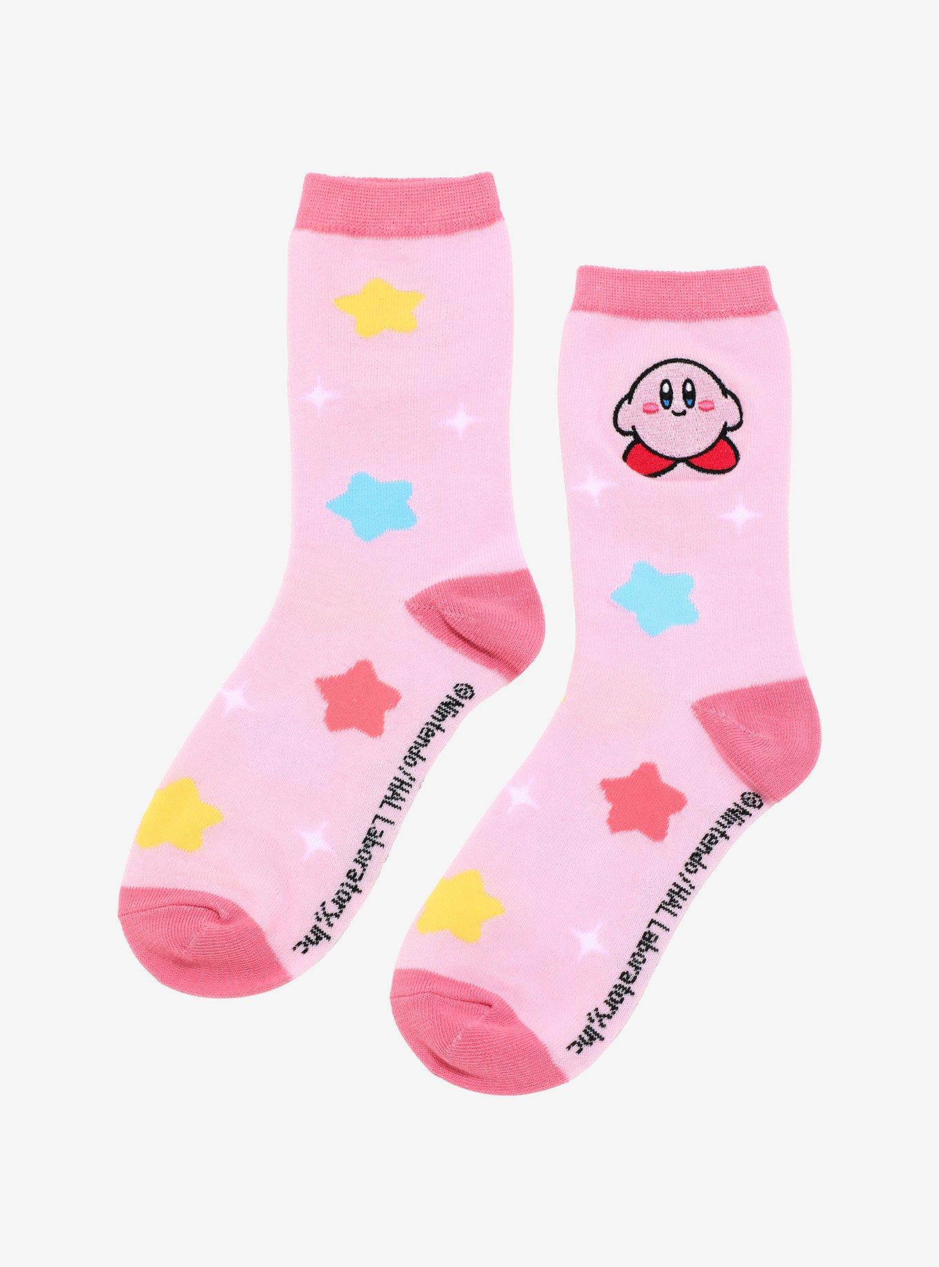 Kirby Stars Crew Socks, , alternate