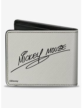 Disney Mickey Mouse Standing Pose And Script Bifold Wallet, , hi-res