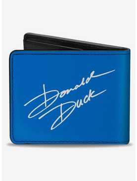 Disney Donald Duck Face Close Up And Signature Bifold Wallet, , hi-res