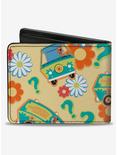 Scooby-Doo! Mystery Machine And Flowers Collage Bifold Wallet, , alternate