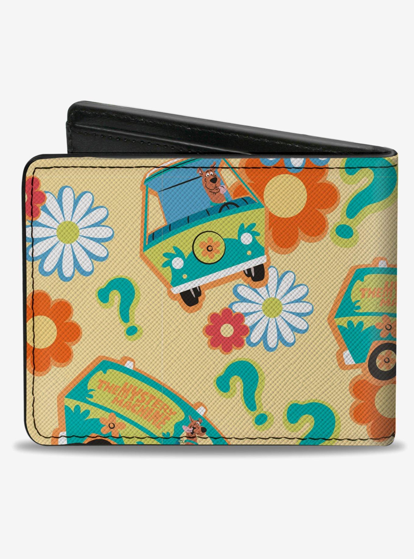 Scooby-Doo! Mystery Machine And Flowers Collage Bifold Wallet, , hi-res