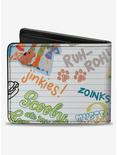 Scooby-Doo! Notebook Doodles Collage Bifold Wallet, , alternate