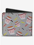 Seinfeld No Soup For You Soup Cups Scattered Bifold Wallet, , alternate