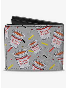 Seinfeld No Soup For You Soup Cups Scattered Bifold Wallet, , hi-res