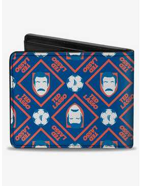 Ted Lasso Text With Icon And Soccer Ball Pattern Bifold Wallet, , hi-res