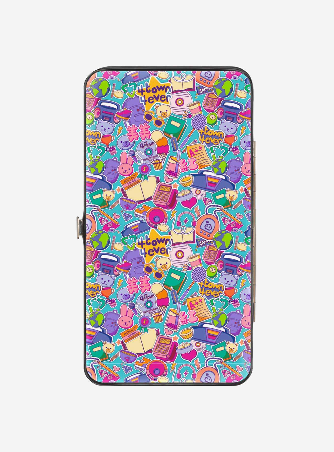 Disney Pixar Turning Red Red Panda Mei Sitting Pose And Icons Collage Hinged Wallet